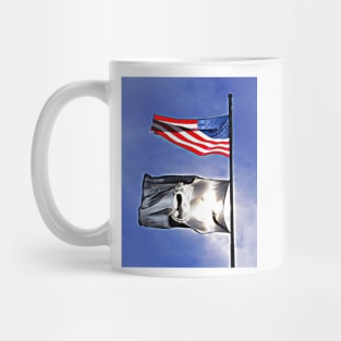 Post Cemetery- Flags Waving Mug